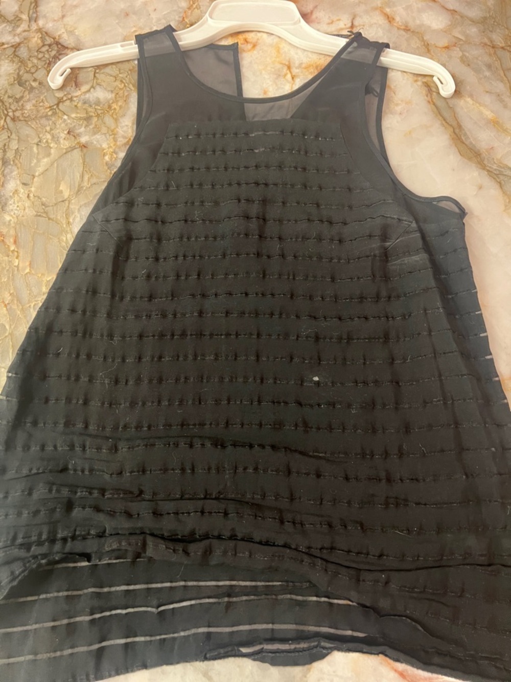 ZOA Black Sheer Layered Tank Top - Women's